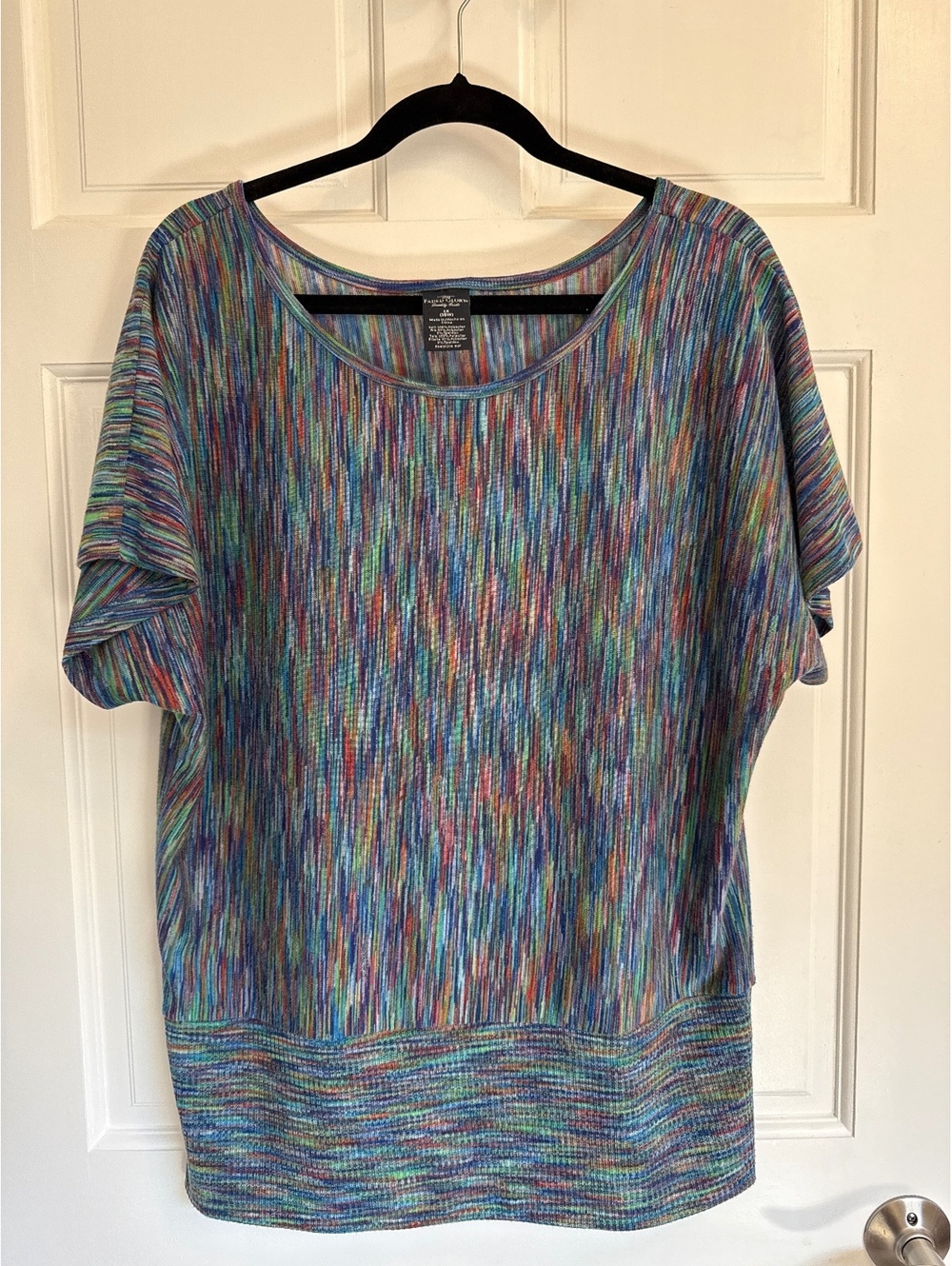 Faded Glory Multicolor Knit Top Size 1X (16W)
